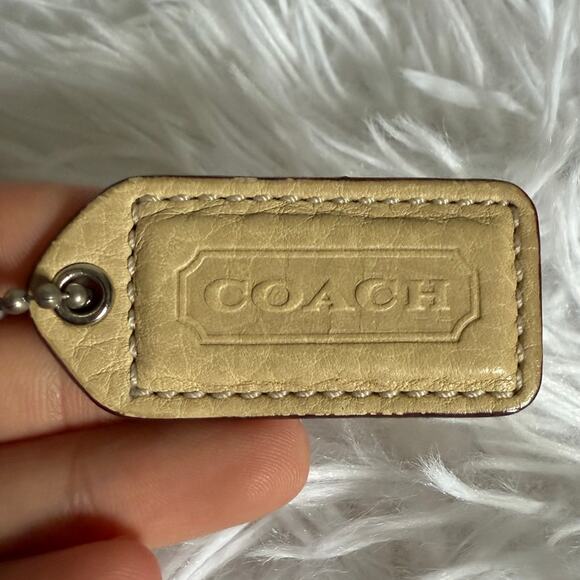 1.5" y2k COACH Vintage Fob Bag Charm Hang tag Hangtag - Picture 1 of 2